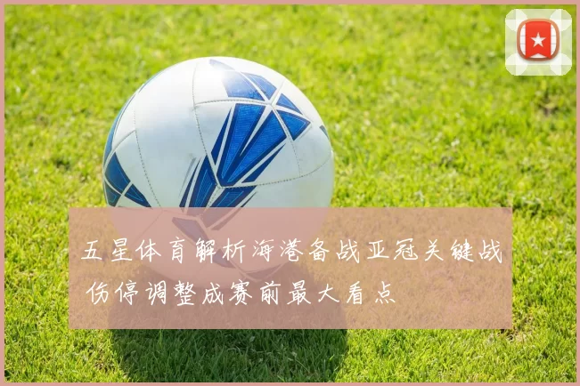 五星体育解析海港备战亚冠关键战 伤停调整成赛前最大看点