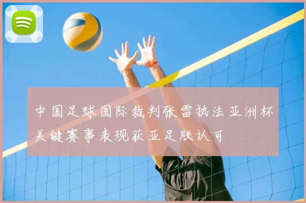 中国足球国际裁判张雷执法亚洲杯关键赛事表现获亚足联认可